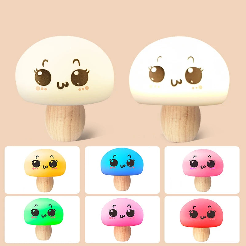Veilleuse champignon LED rechargeable – Tactile et magnétique