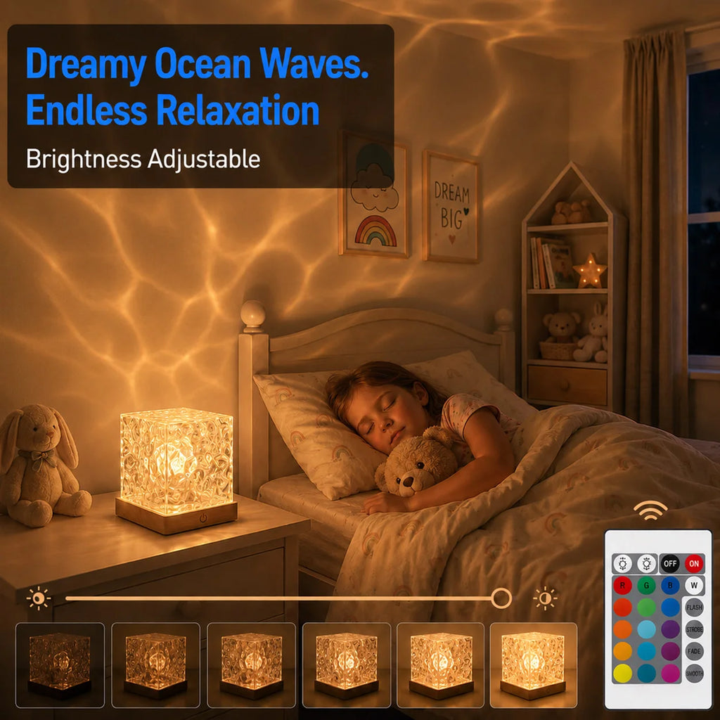 Projecteur Aurora & vagues – Lampe d'ambiance 16 couleurs