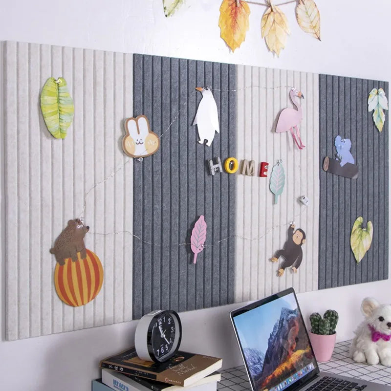 Lot de 6 panneaux muraux décoratifs et acoustiques – 60 × 30 cm