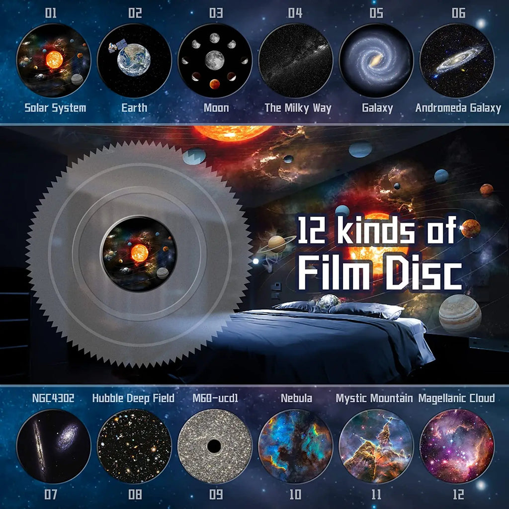 Projecteur Galaxie Planétarium 13 en 1 – Veilleuse LED Étoiles pour Chambre Enfant