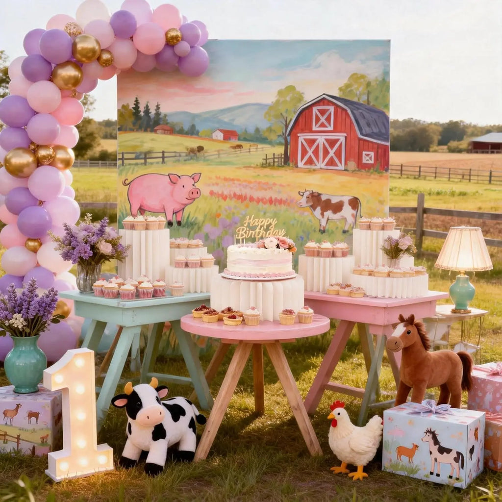 Lot de 5 présentoirs blancs pour buffet et décoration
