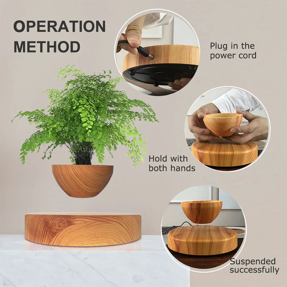 Pot bonsaï lévitant magnétique