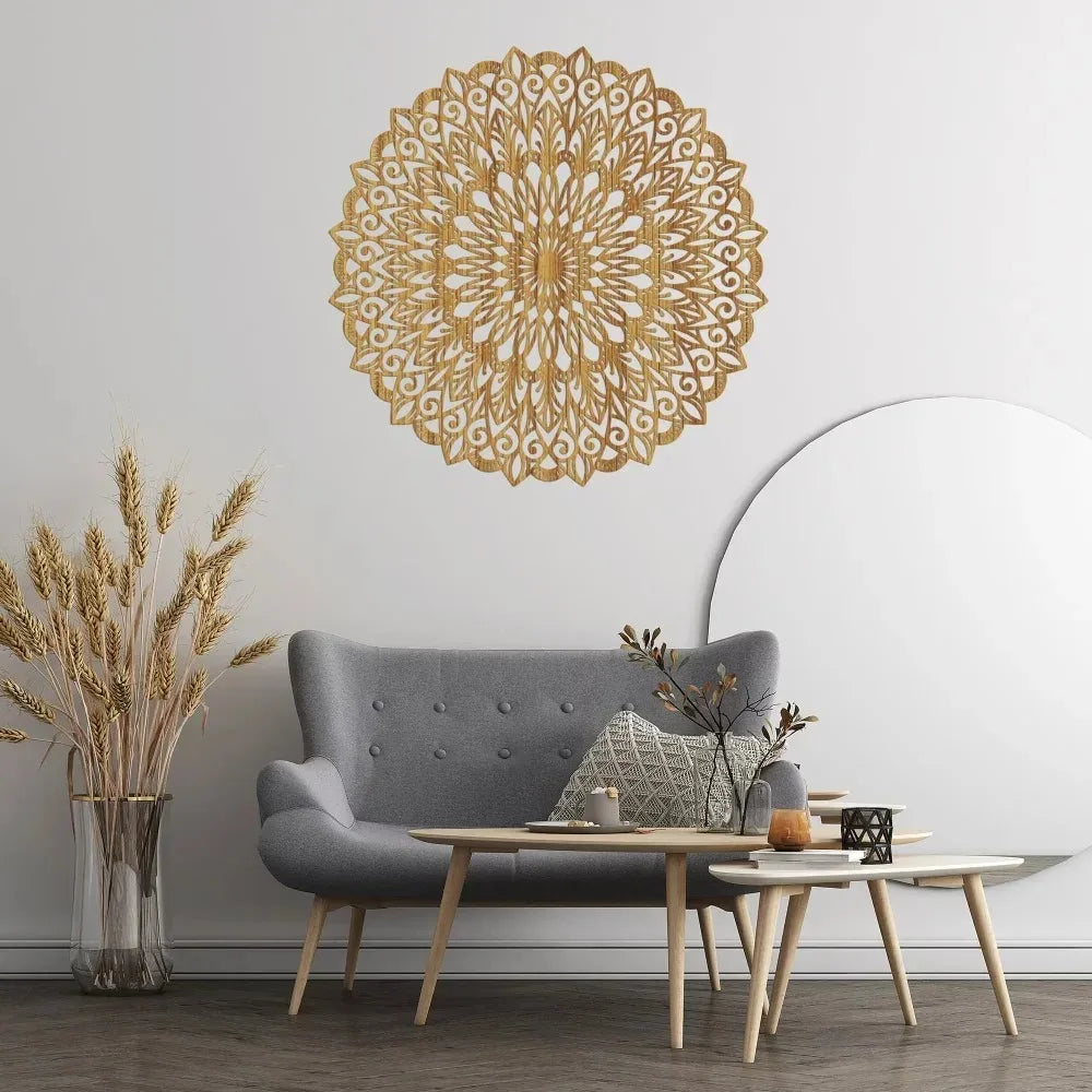 Décoration murale mandala en métal – Design élégant