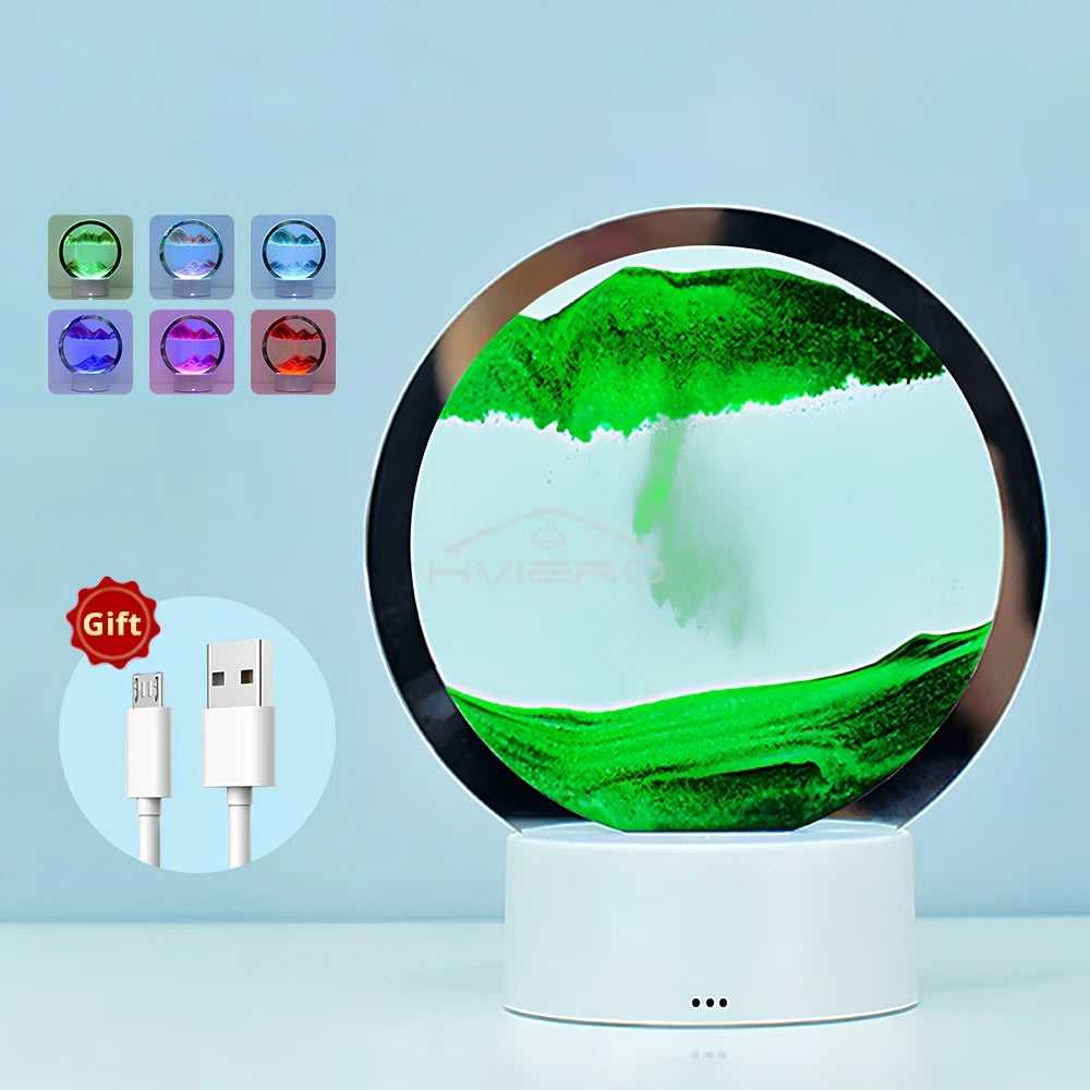 Lampe de table sable coloré 3D