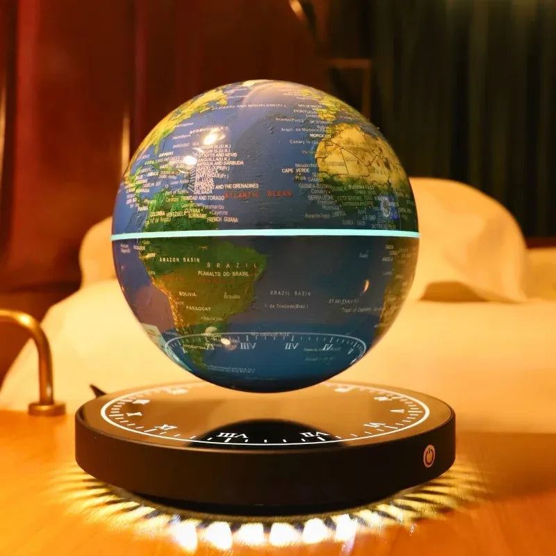 Globe Terrestre Lévitant LED – Rotation 360°, Décoration Bureau et Cadeau Original